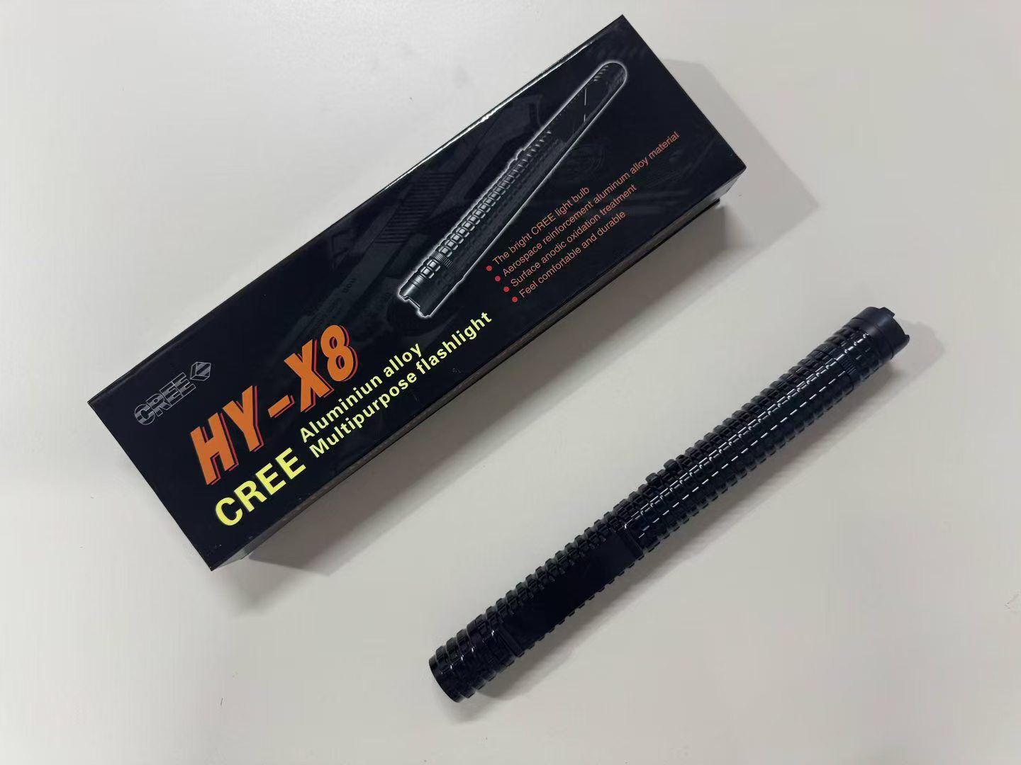 黑鹰HY-X8高压电棍航天合金电击棍 - 详情图4