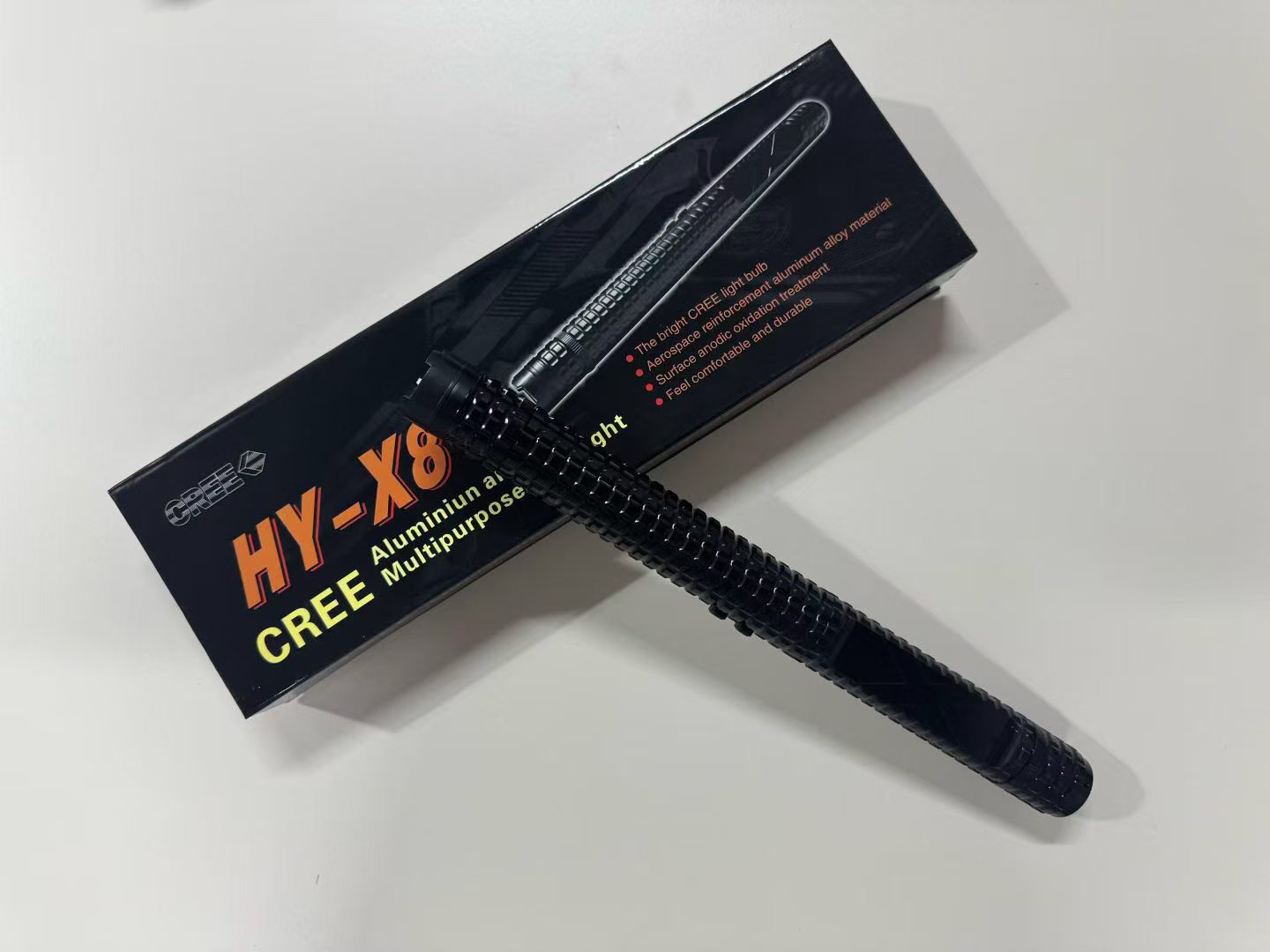 黑鹰HY-X8高压电棍航天合金电击棍 - 详情图2