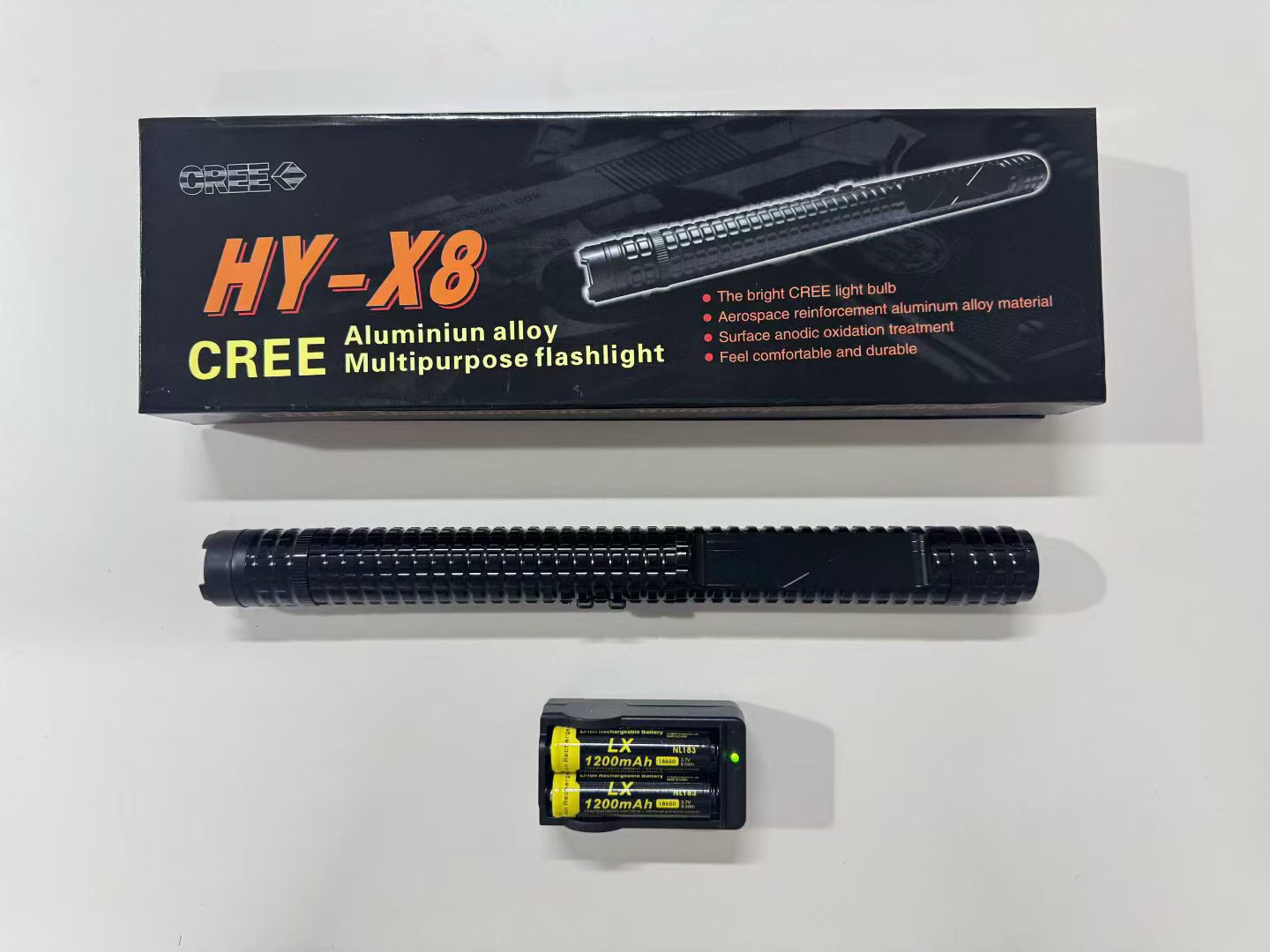 黑鹰HY-X8高压电棍航天合金电击棍 - 详情图6