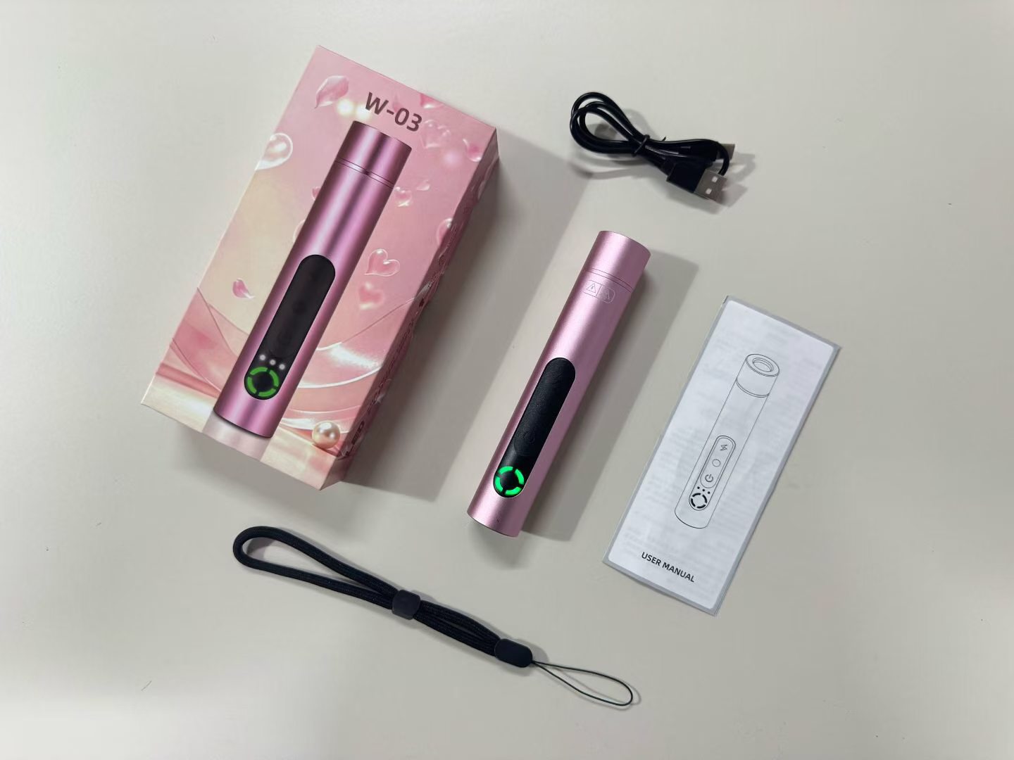 黑鹰 W-03 口红款防身电棍 女性随身电击器迷你强光照明手电 - 详情图20